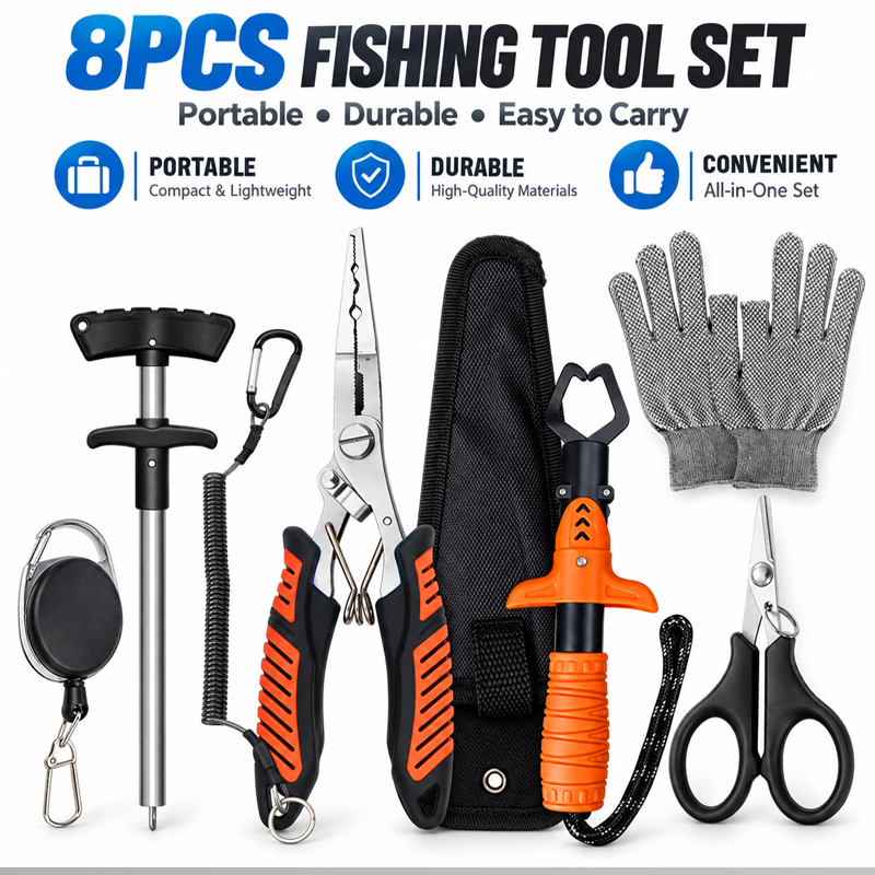 Baitcasting Reel - Set Tang Pancing Multifungsi Profesional, Alat