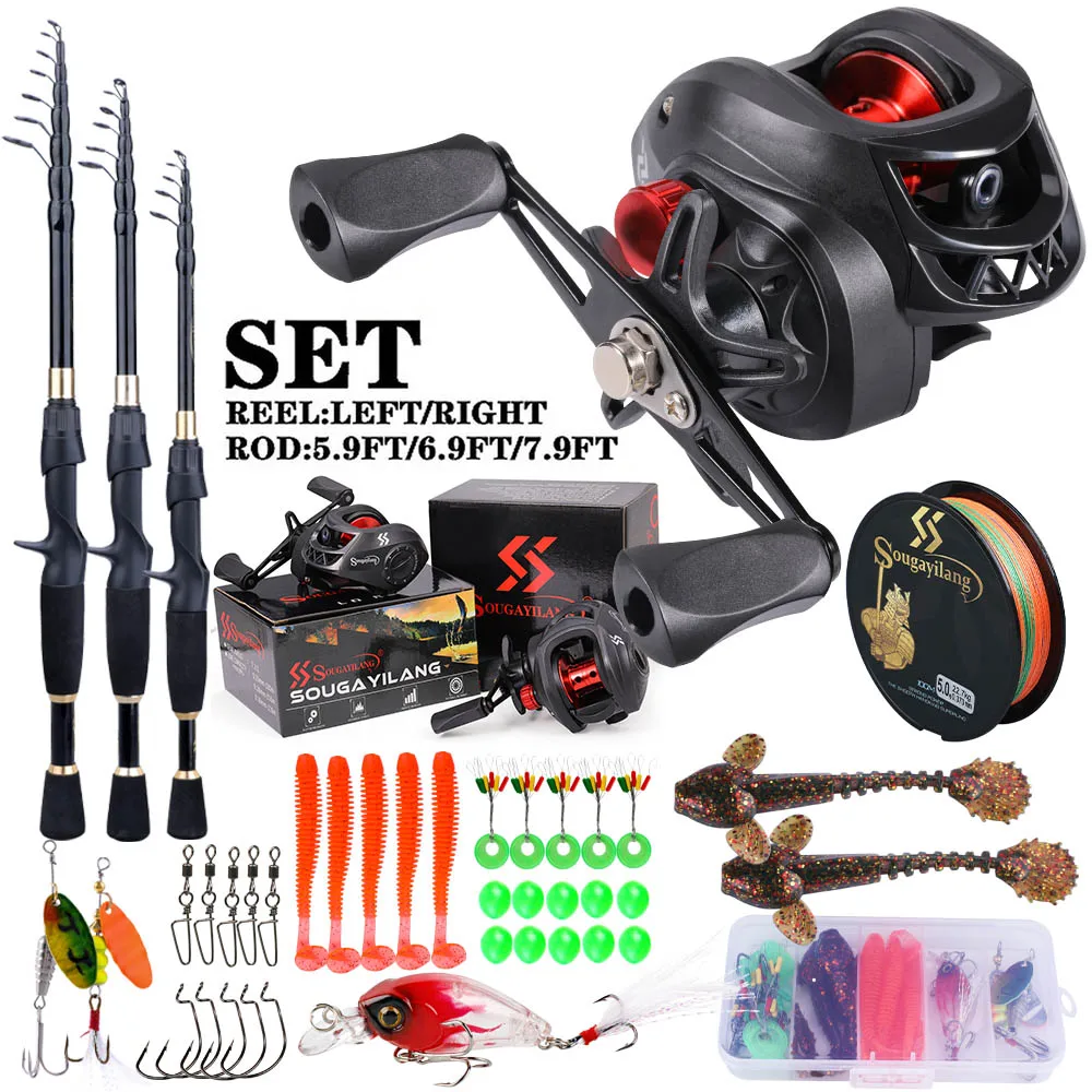 Sougayilang joran dan RIL, Kit - Spincast Reel ulasan dan harga